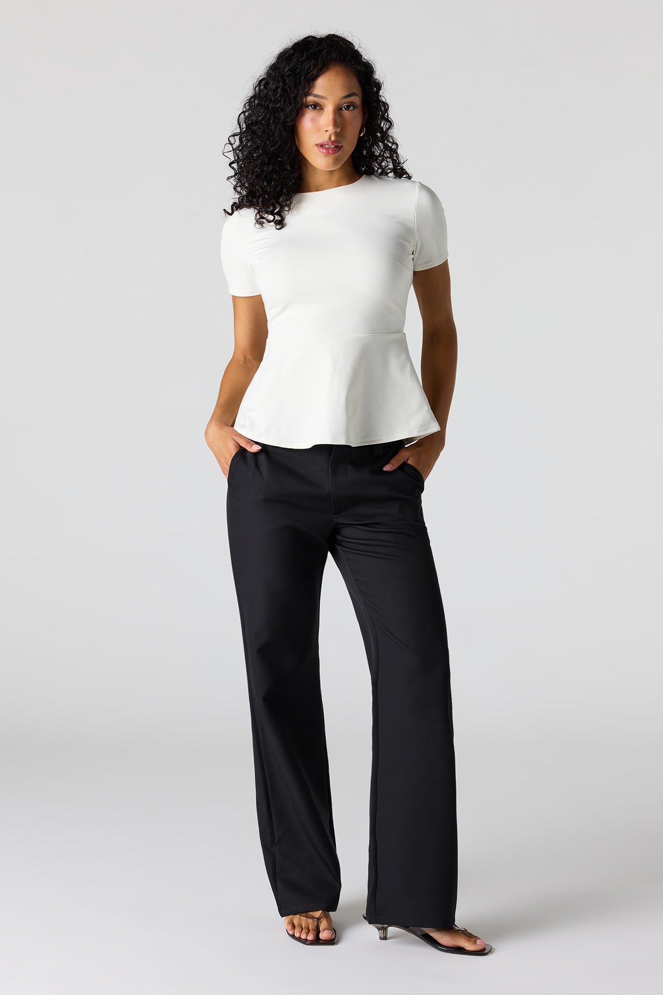 Peplum Short Sleeve Top