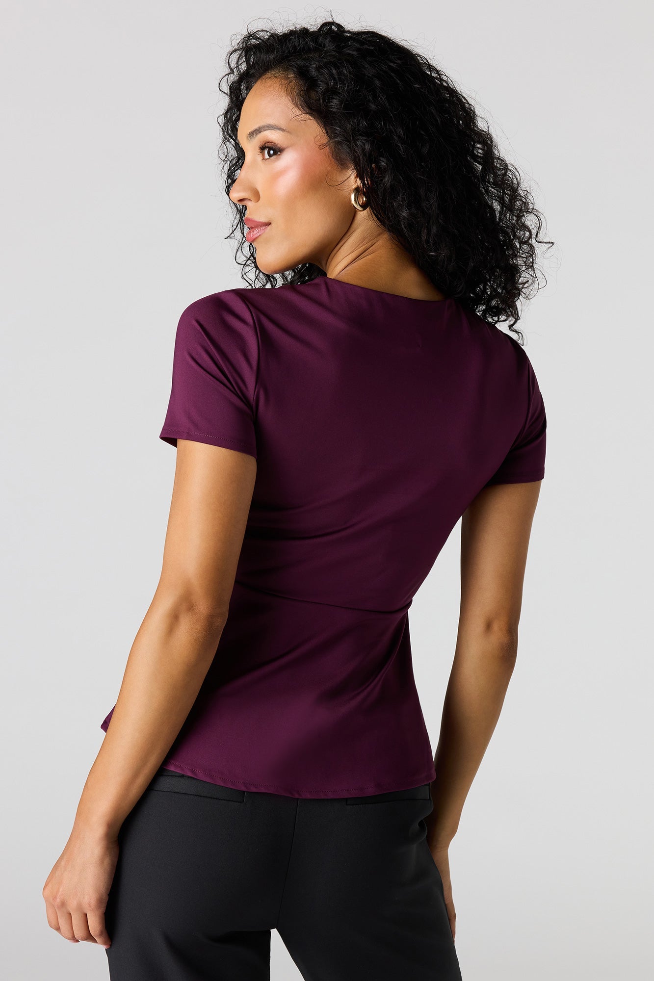 Peplum Short Sleeve Top
