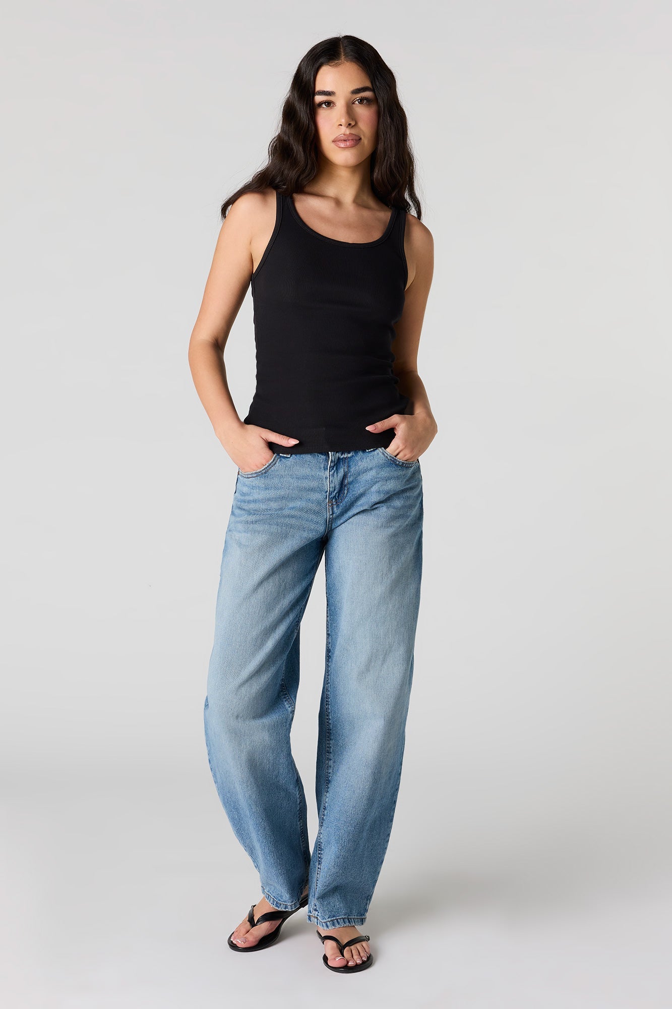 Ribbed Scoop Neck Tank