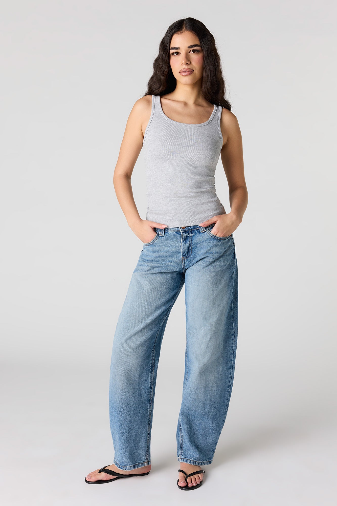 Ribbed Scoop Neck Tank