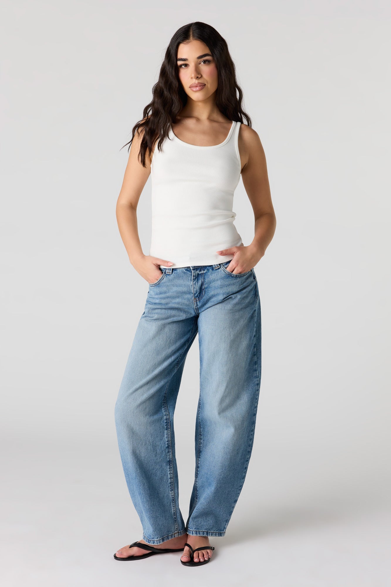Ribbed Scoop Neck Tank