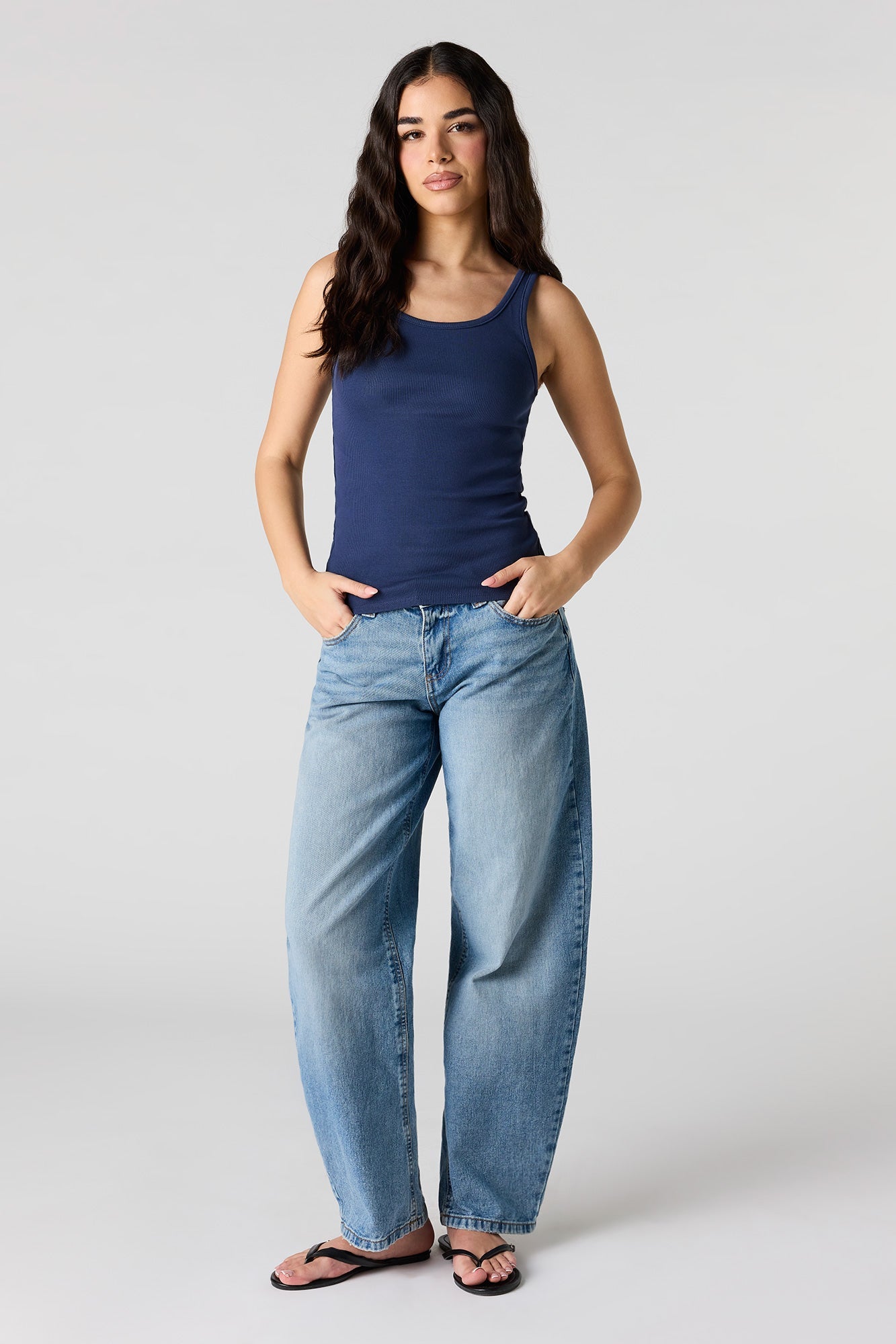 Ribbed Scoop Neck Tank