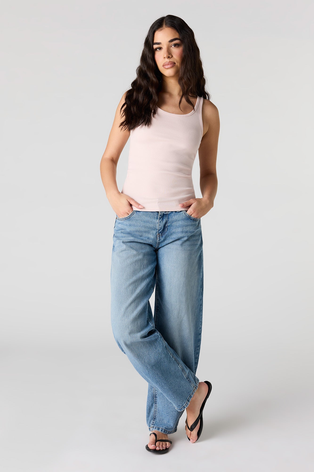Ribbed Scoop Neck Tank