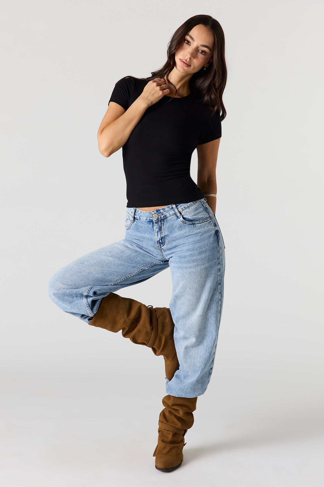 Ribbed Fitted T-Shirt