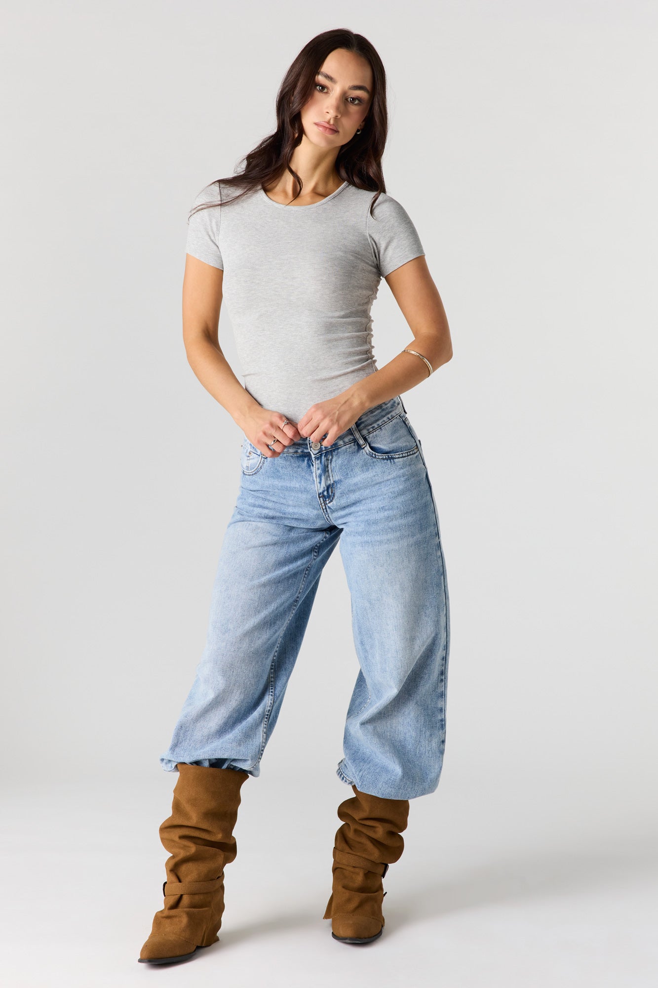 Ribbed Fitted T-Shirt