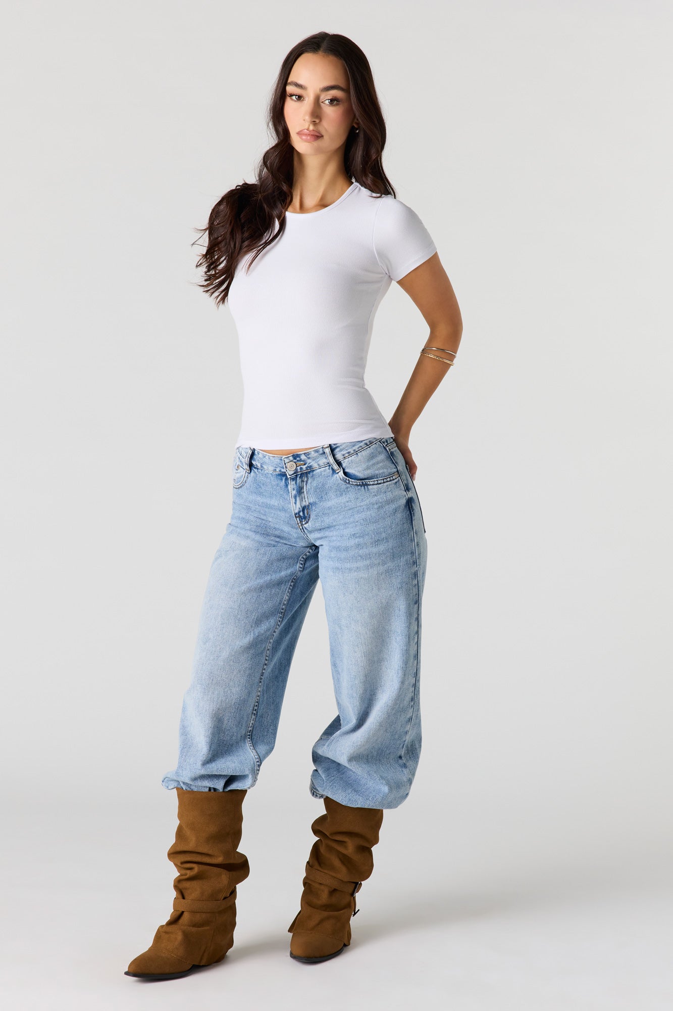 Ribbed Fitted T-Shirt