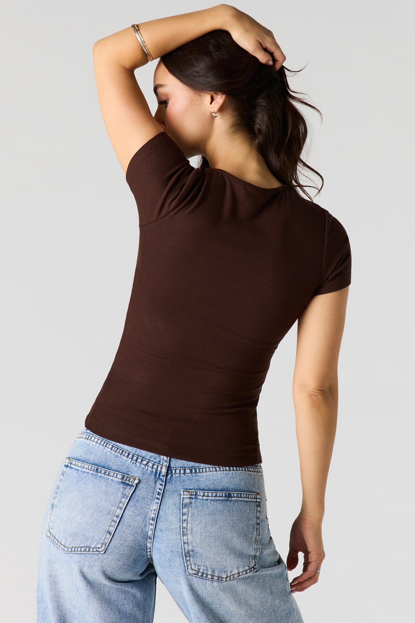 Ribbed Fitted T-Shirt