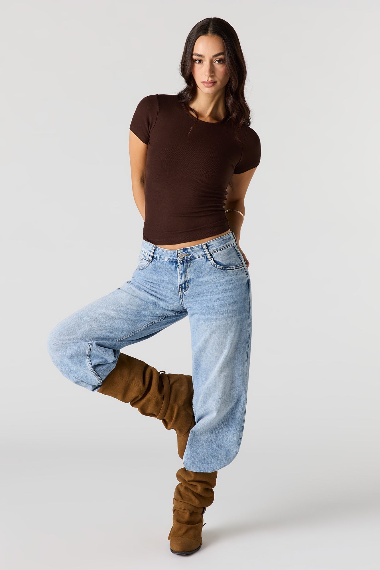 Ribbed Fitted T-Shirt