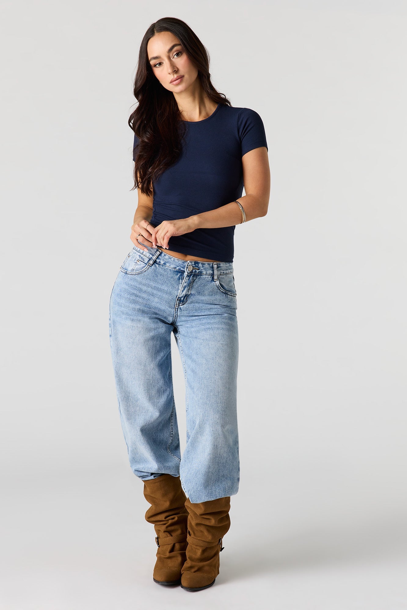 Ribbed Fitted T-Shirt
