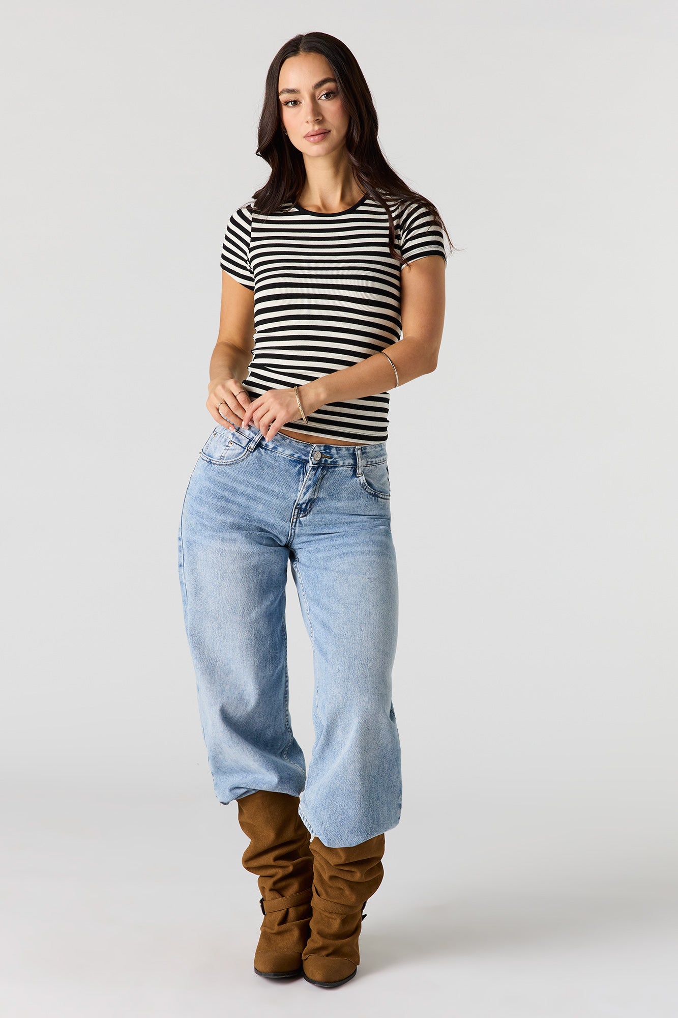 Ribbed Fitted T-Shirt