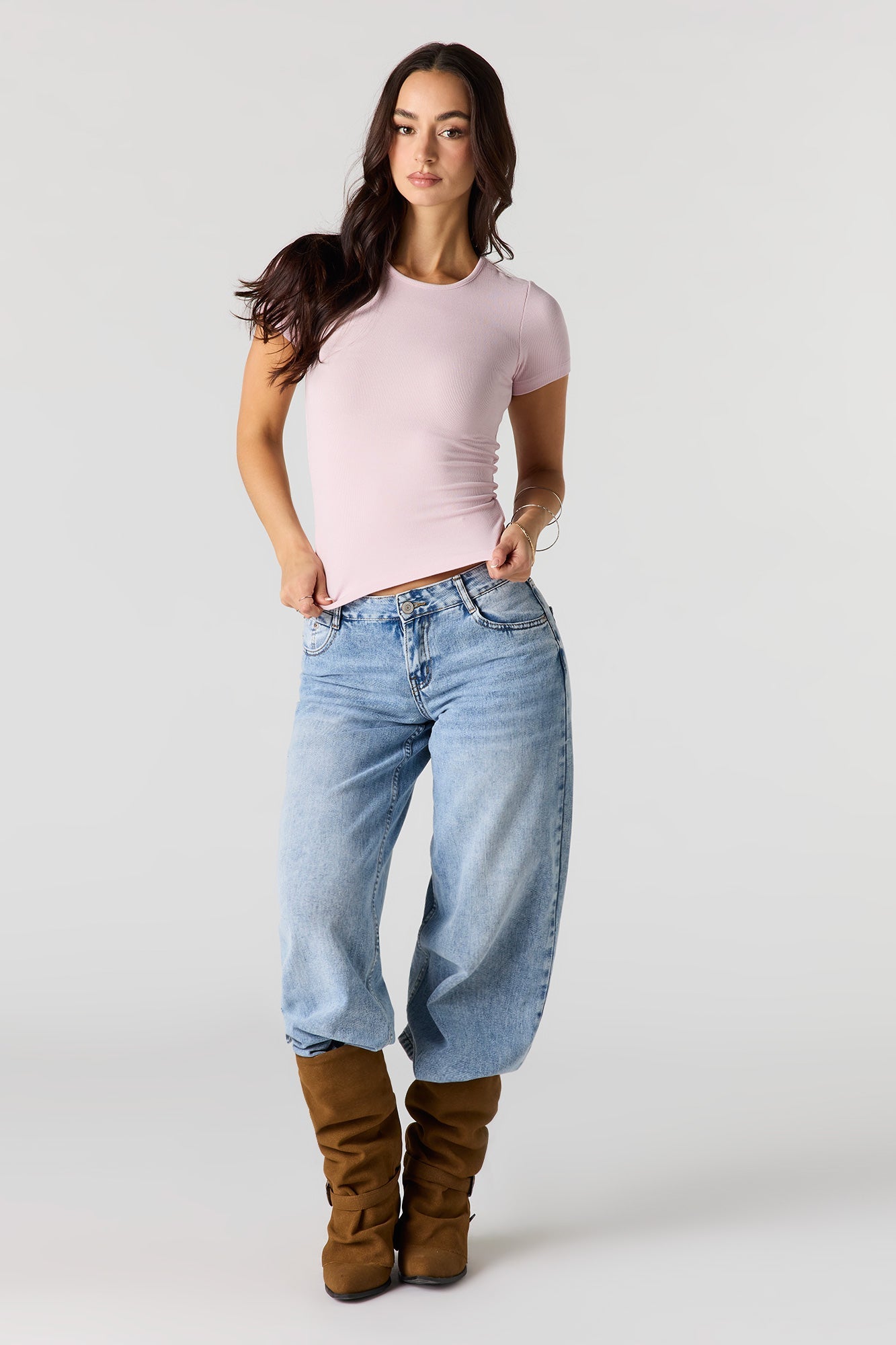 Ribbed Fitted T-Shirt