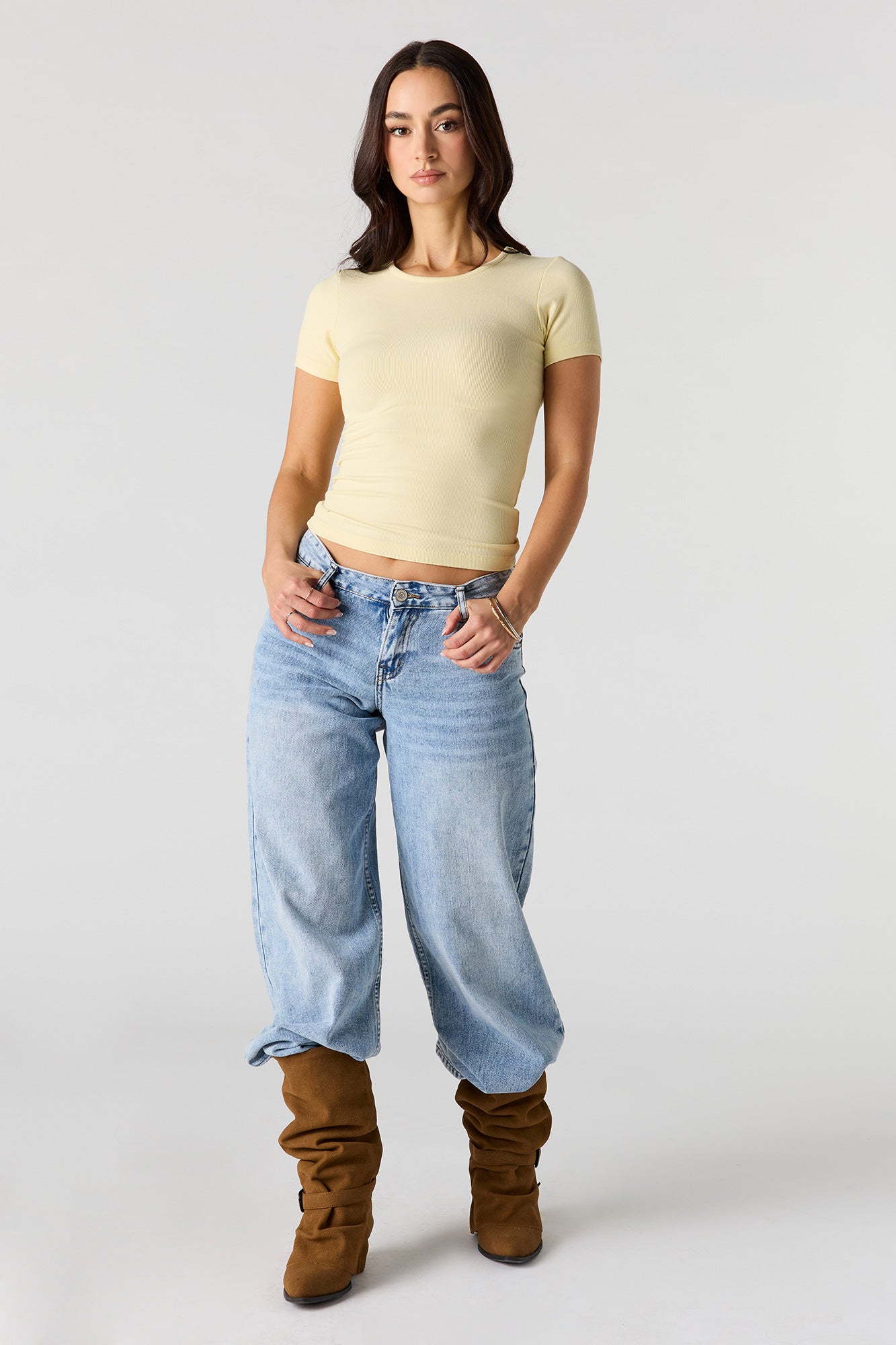Ribbed Fitted T-Shirt