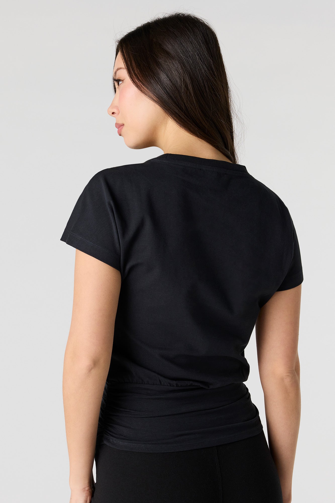 Cinched Waist Short Sleeve Top