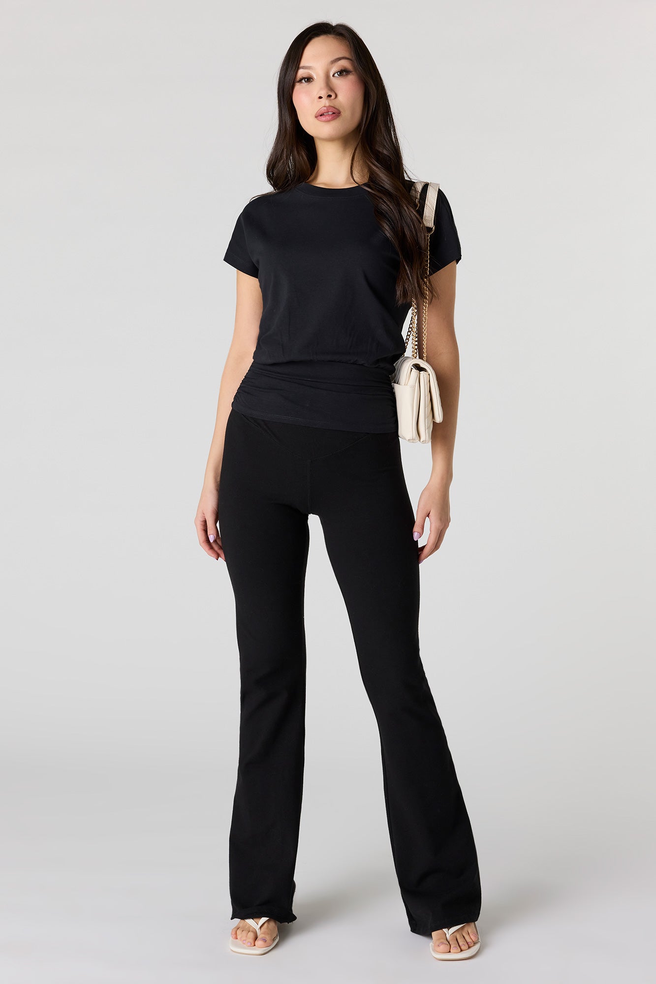 Cinched Waist Short Sleeve Top
