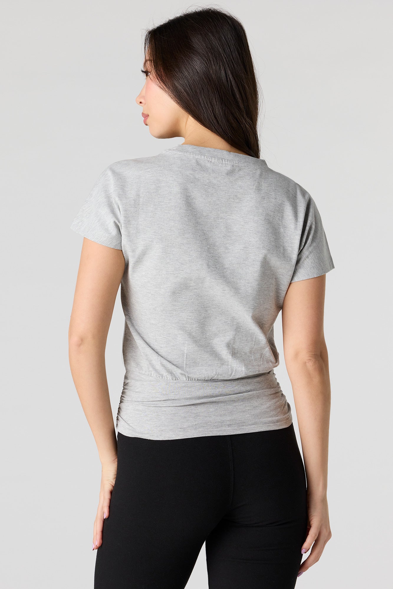 Cinched Waist Short Sleeve Top