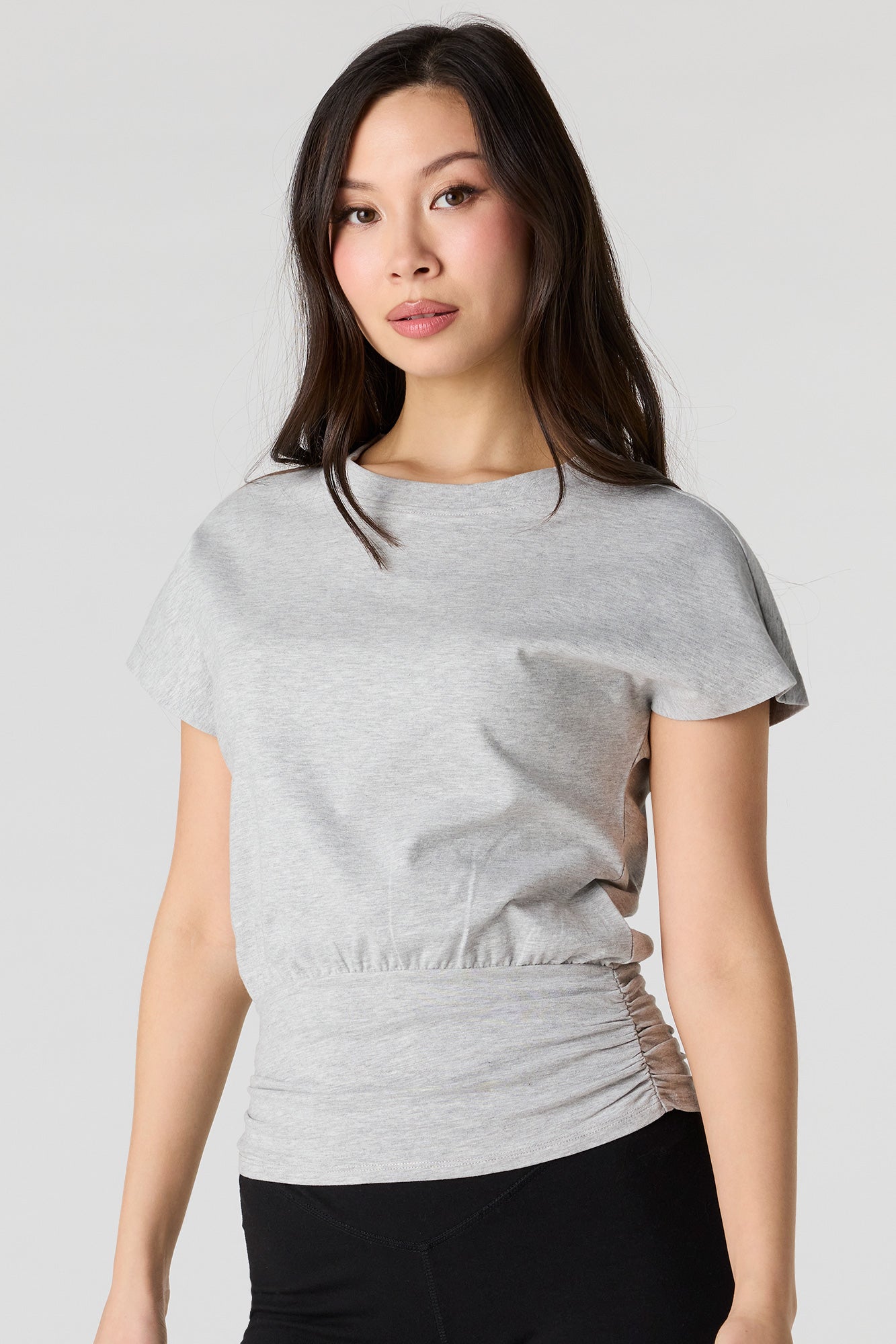 Cinched Waist Short Sleeve Top