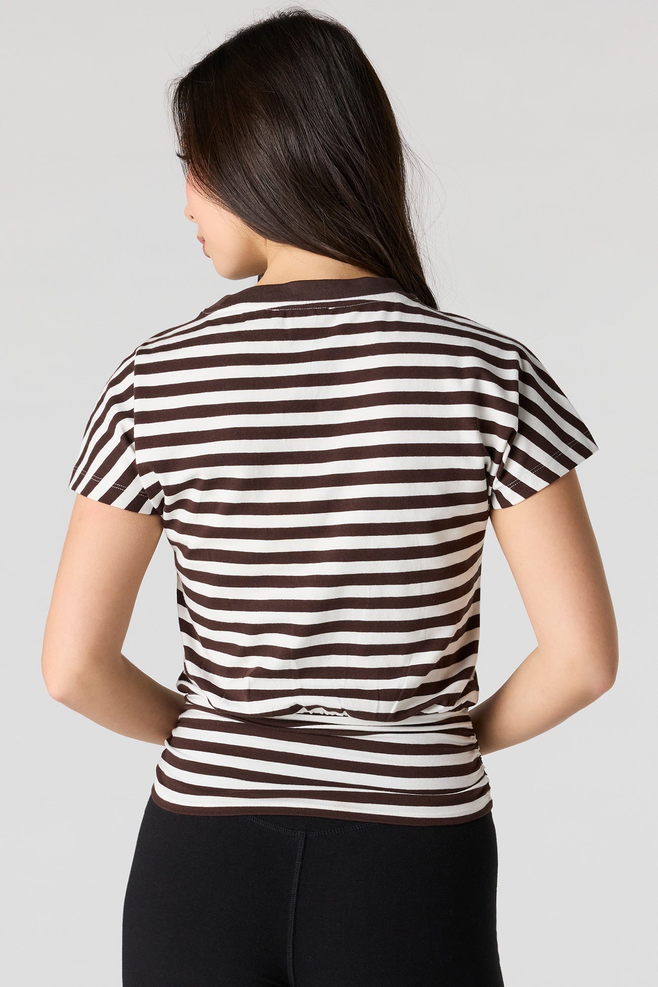Cinched Waist Short Sleeve Top