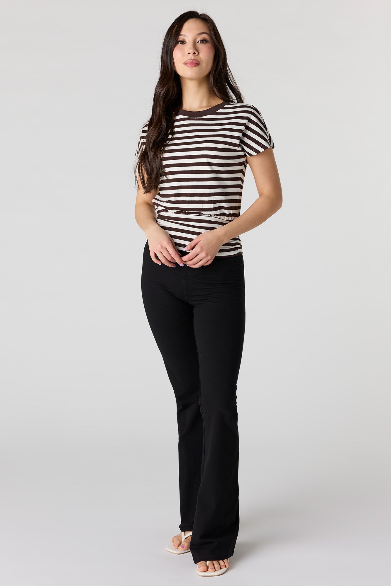 Cinched Waist Short Sleeve Top