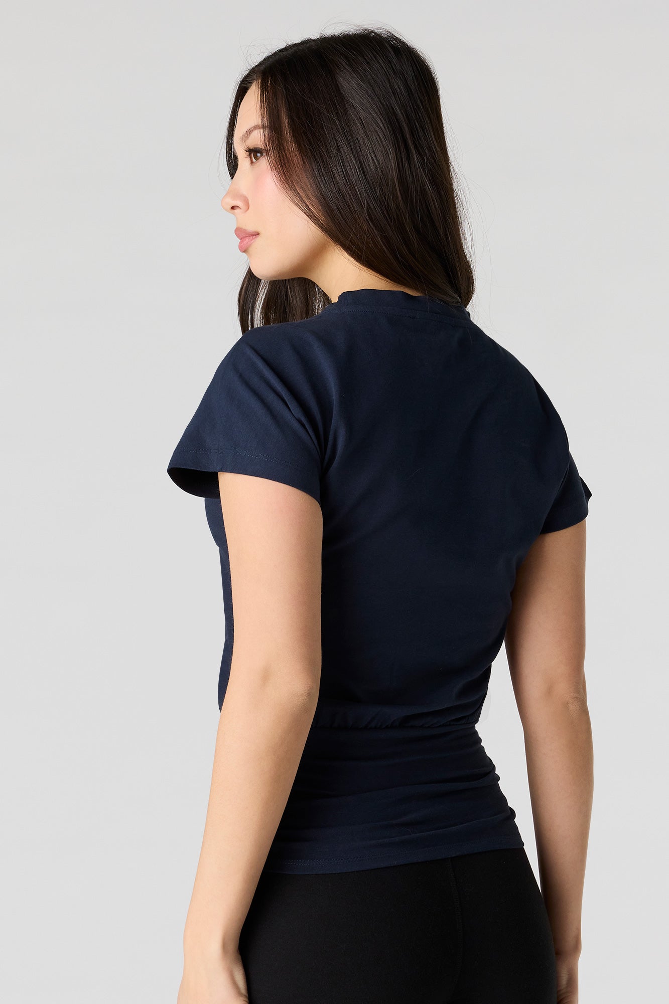 Cinched Waist Short Sleeve Top
