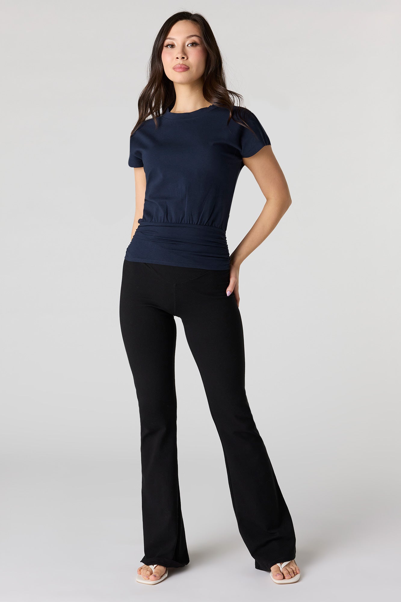 Cinched Waist Short Sleeve Top