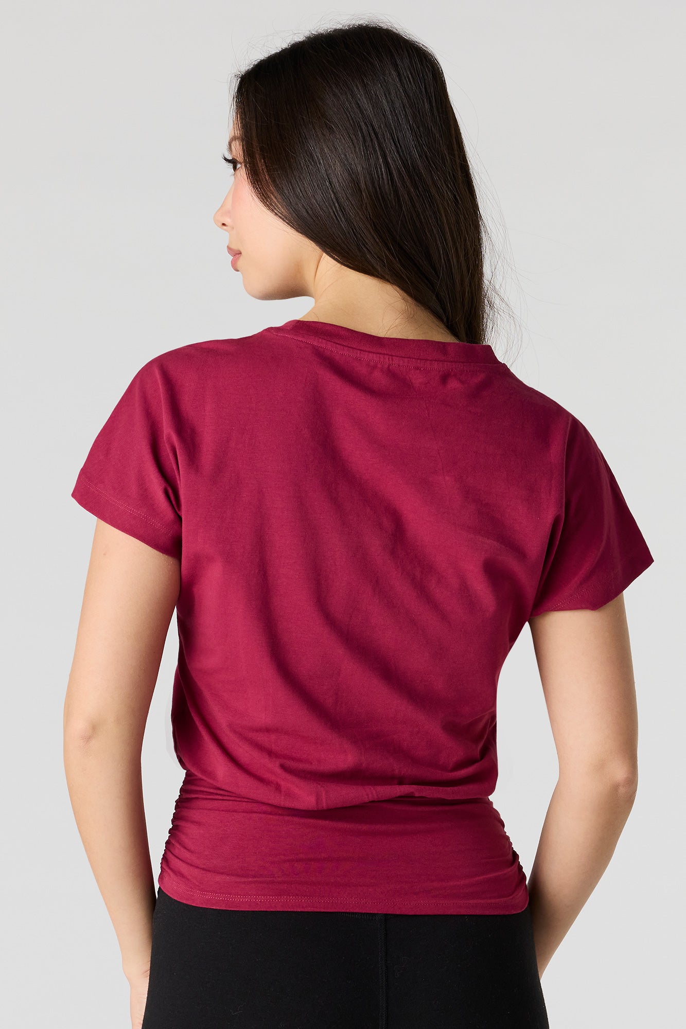 Cinched Waist Short Sleeve Top