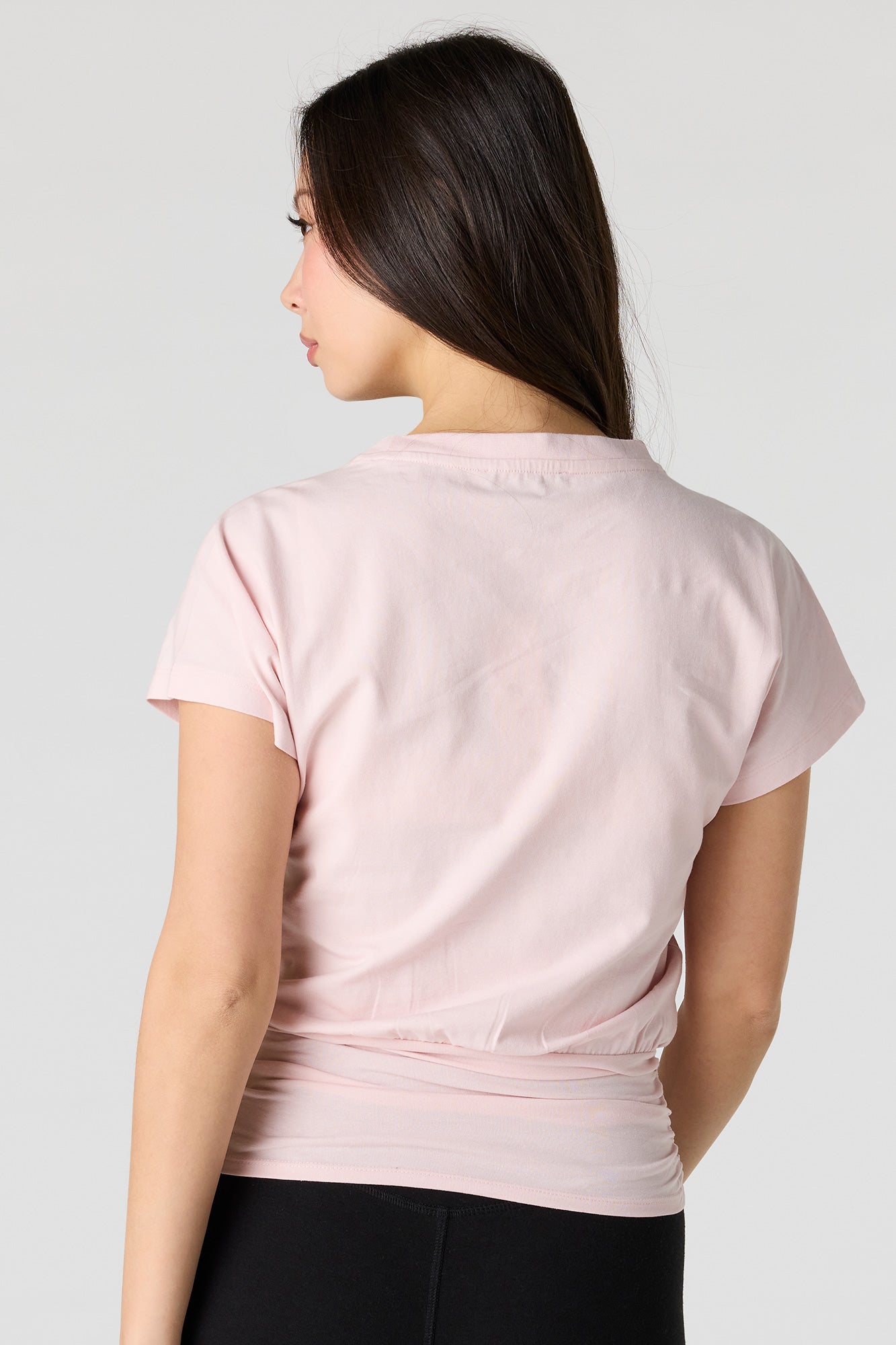 Cinched Waist Short Sleeve Top