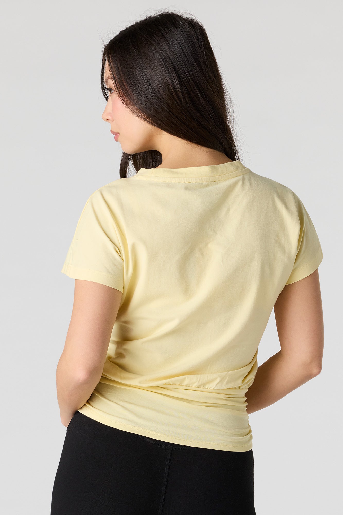 Cinched Waist Short Sleeve Top