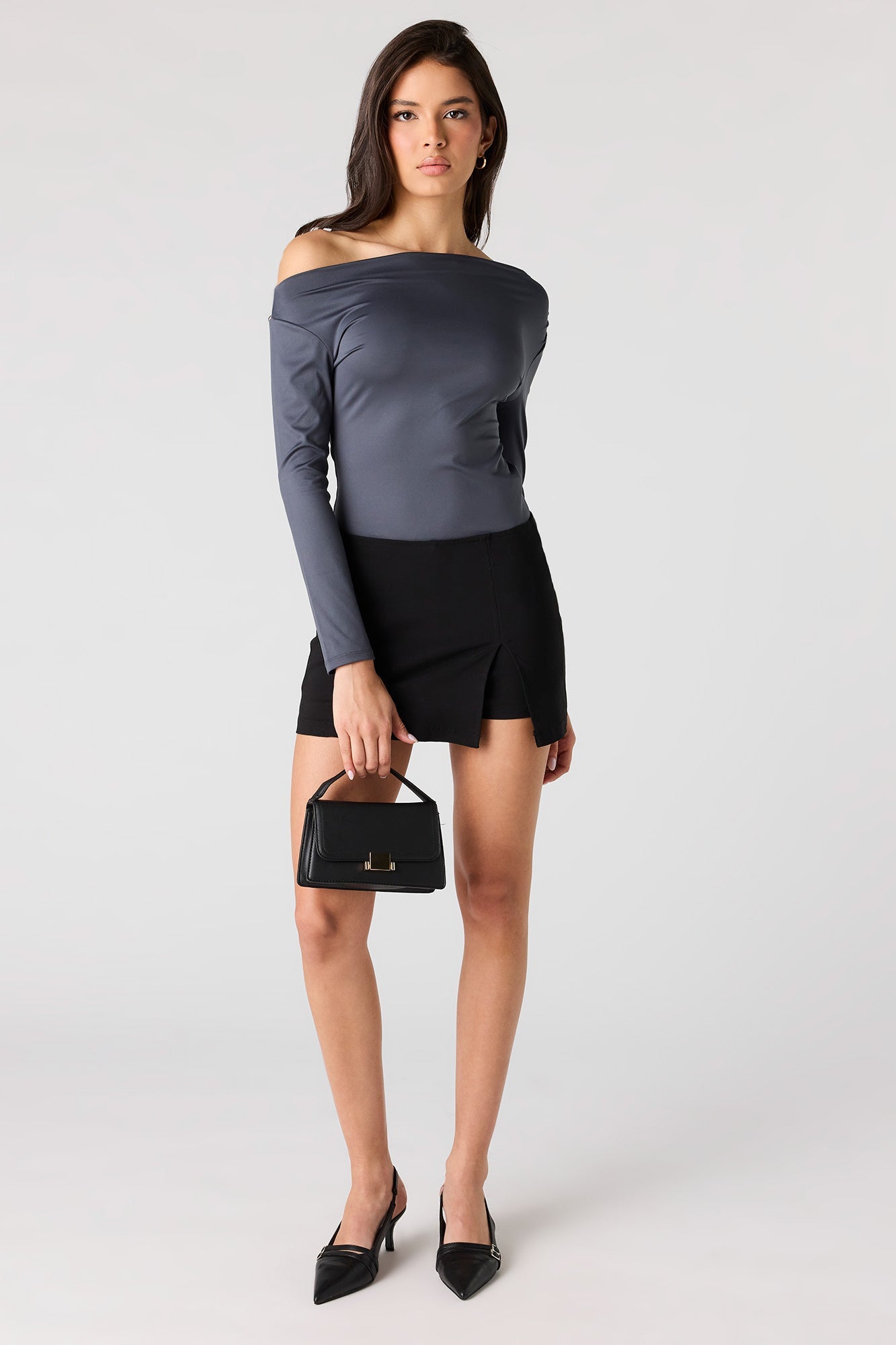 Contour Off Shoulder Long Sleeve Bodysuit