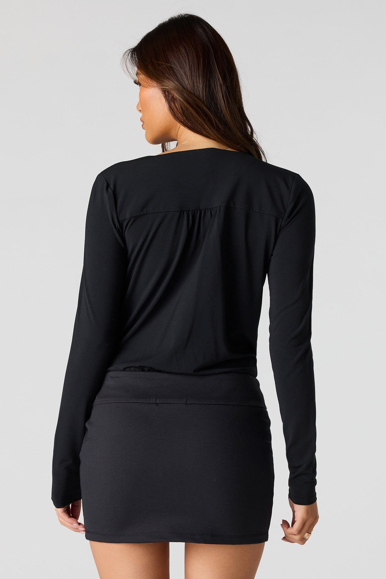 Contour Surplice Long Sleeve Bodysuit