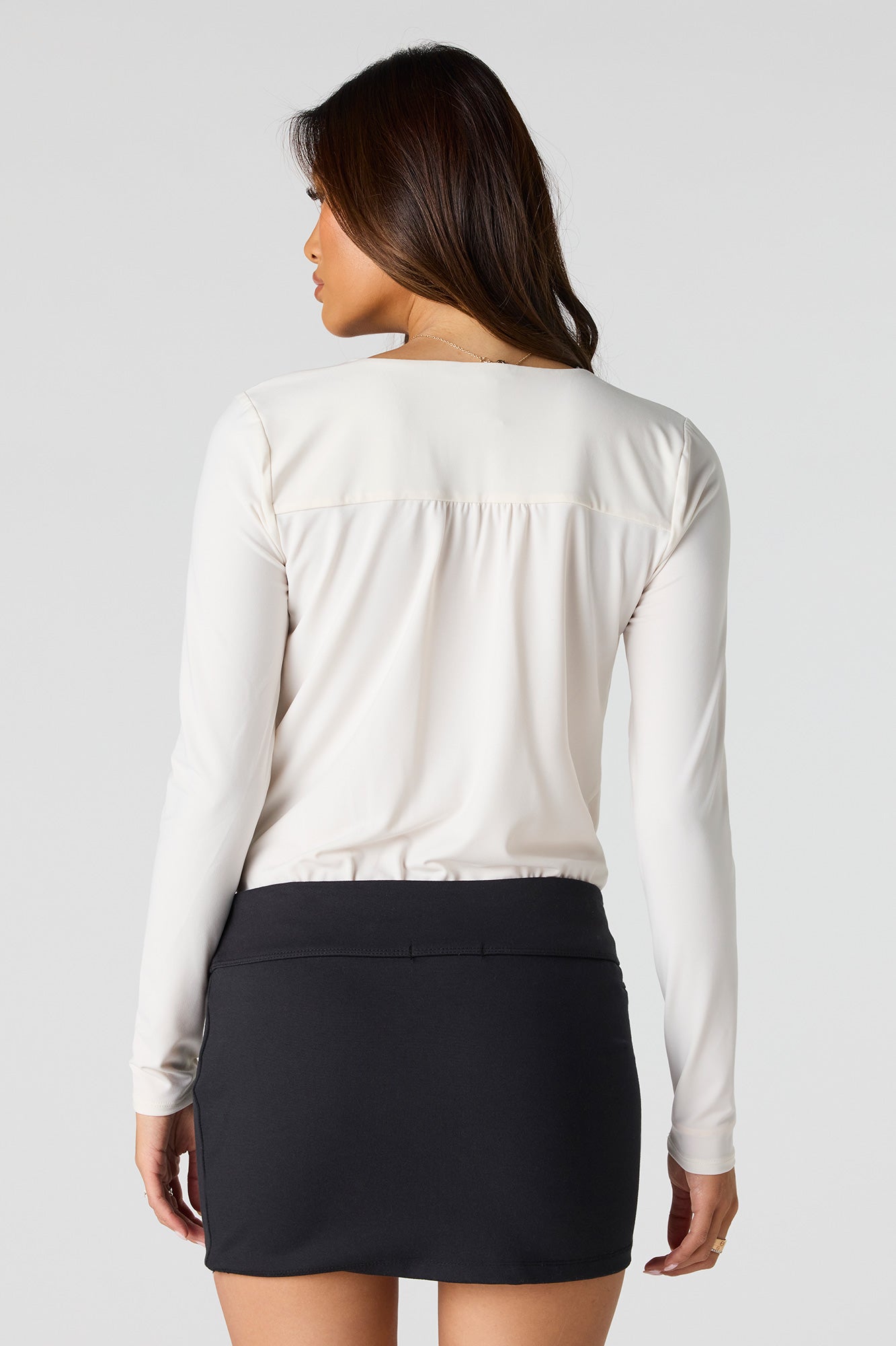 Contour Surplice Long Sleeve Bodysuit
