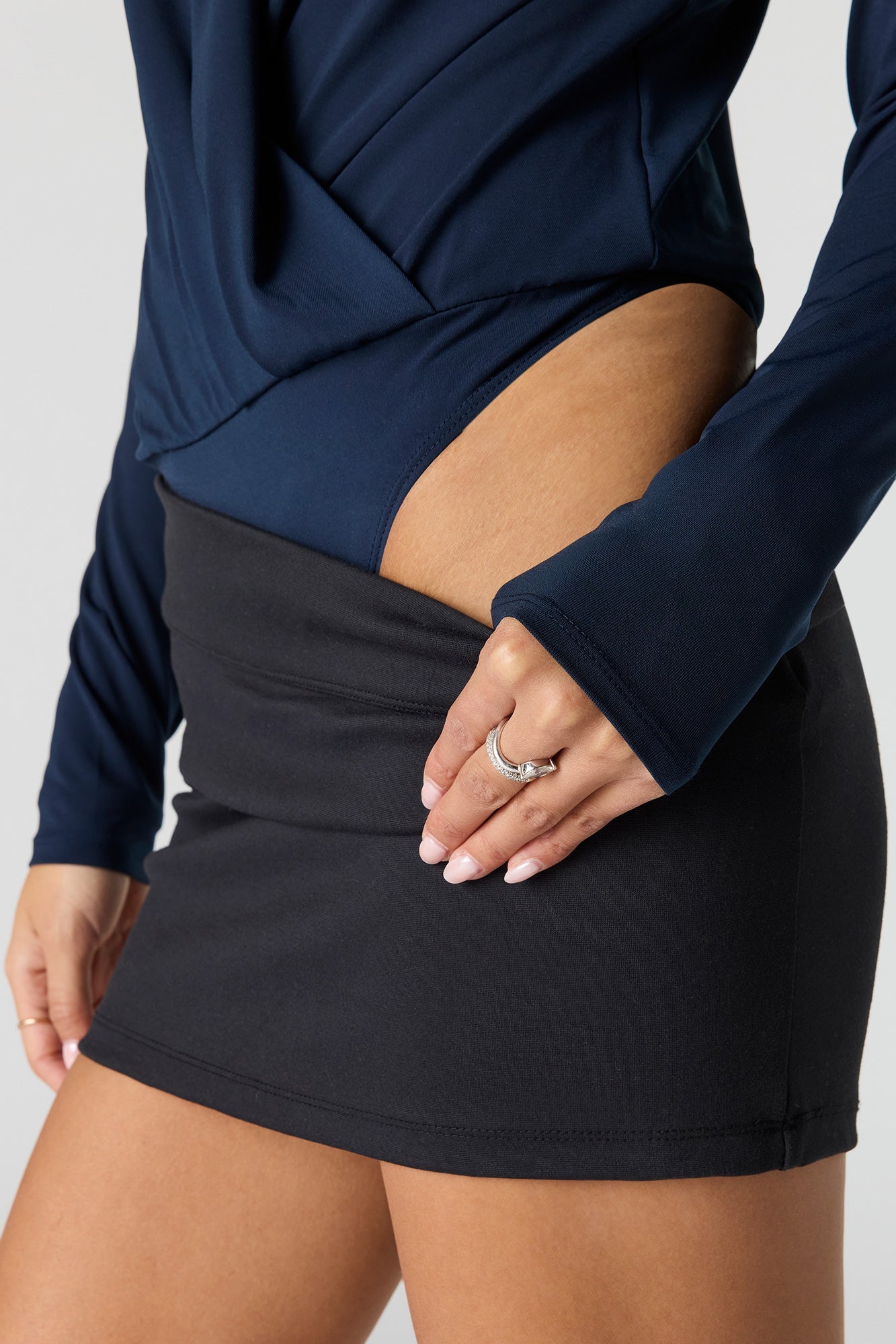 Contour Surplice Long Sleeve Bodysuit