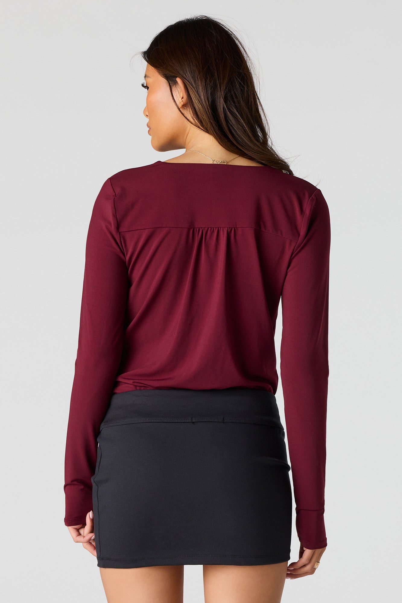 Contour Surplice Long Sleeve Bodysuit