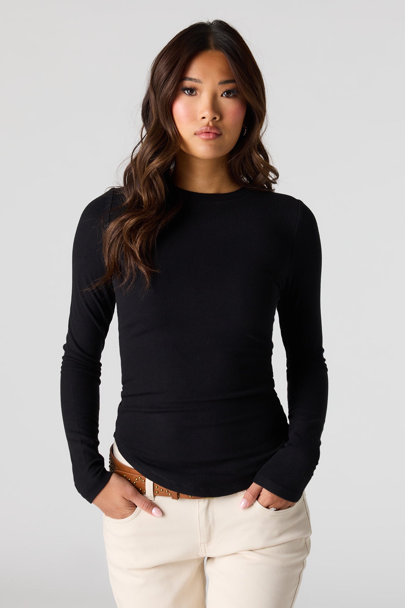 Ribbed Long Sleeve Top