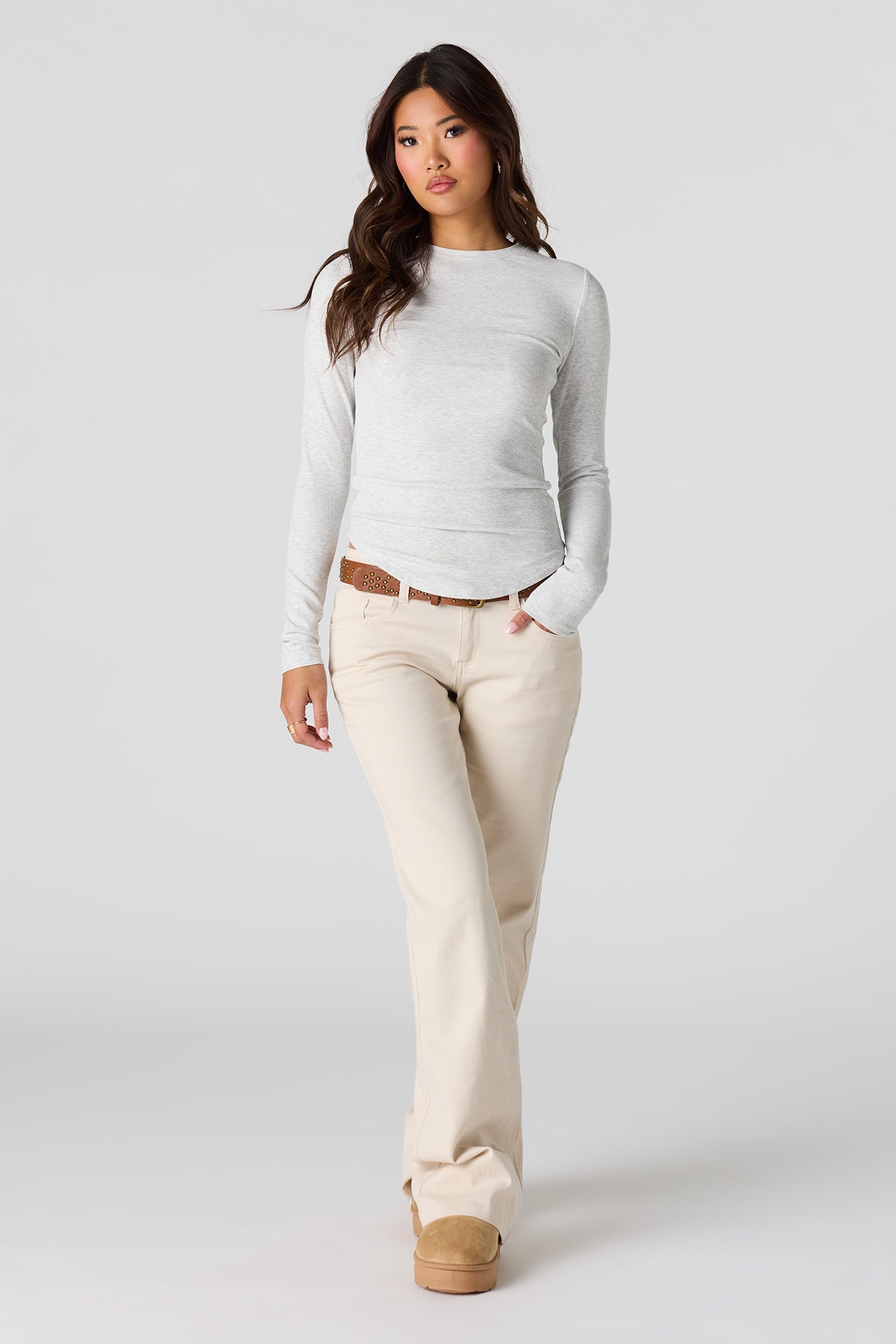 Ribbed Long Sleeve Top