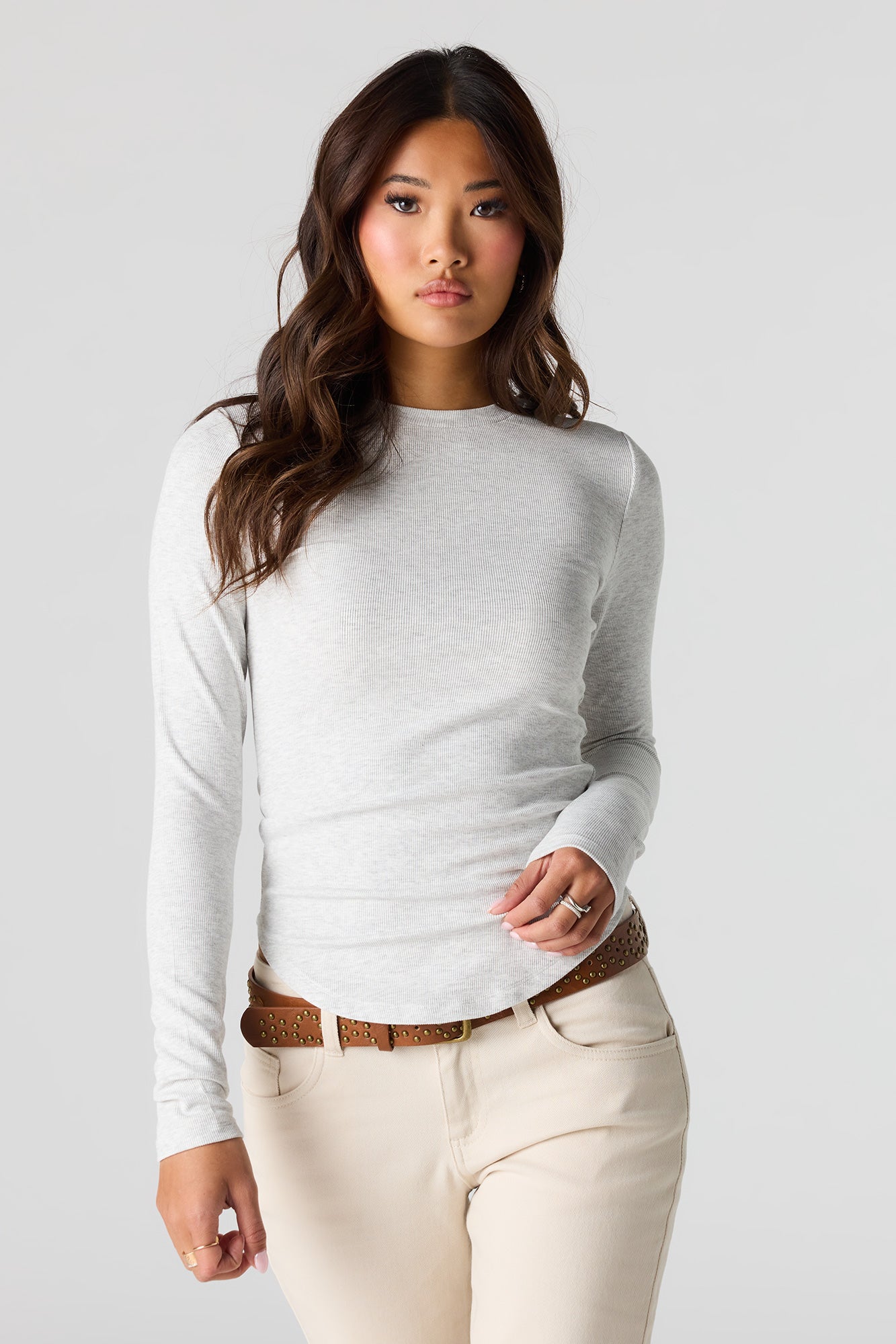 Ribbed Long Sleeve Top