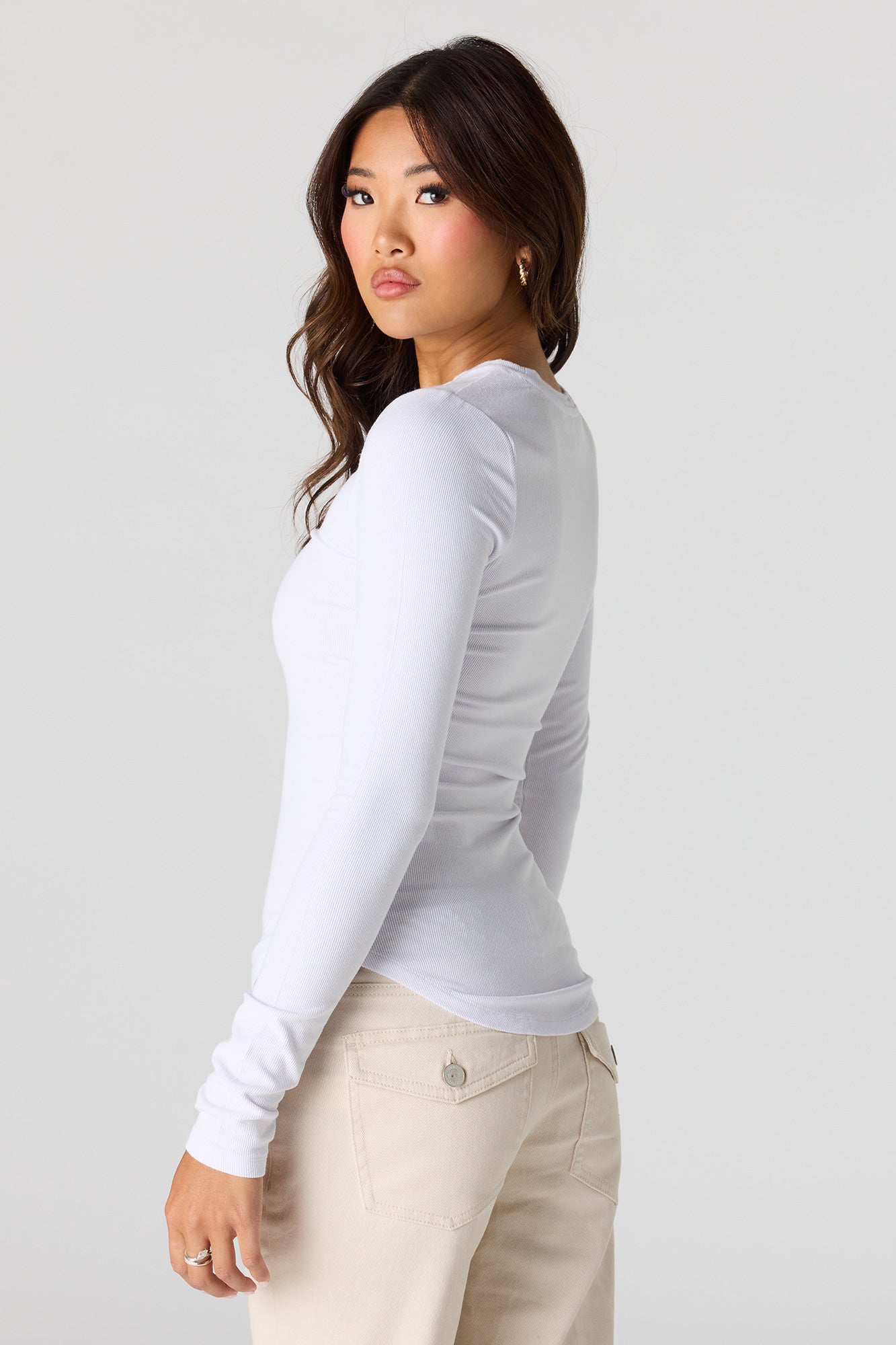 Ribbed Long Sleeve Top
