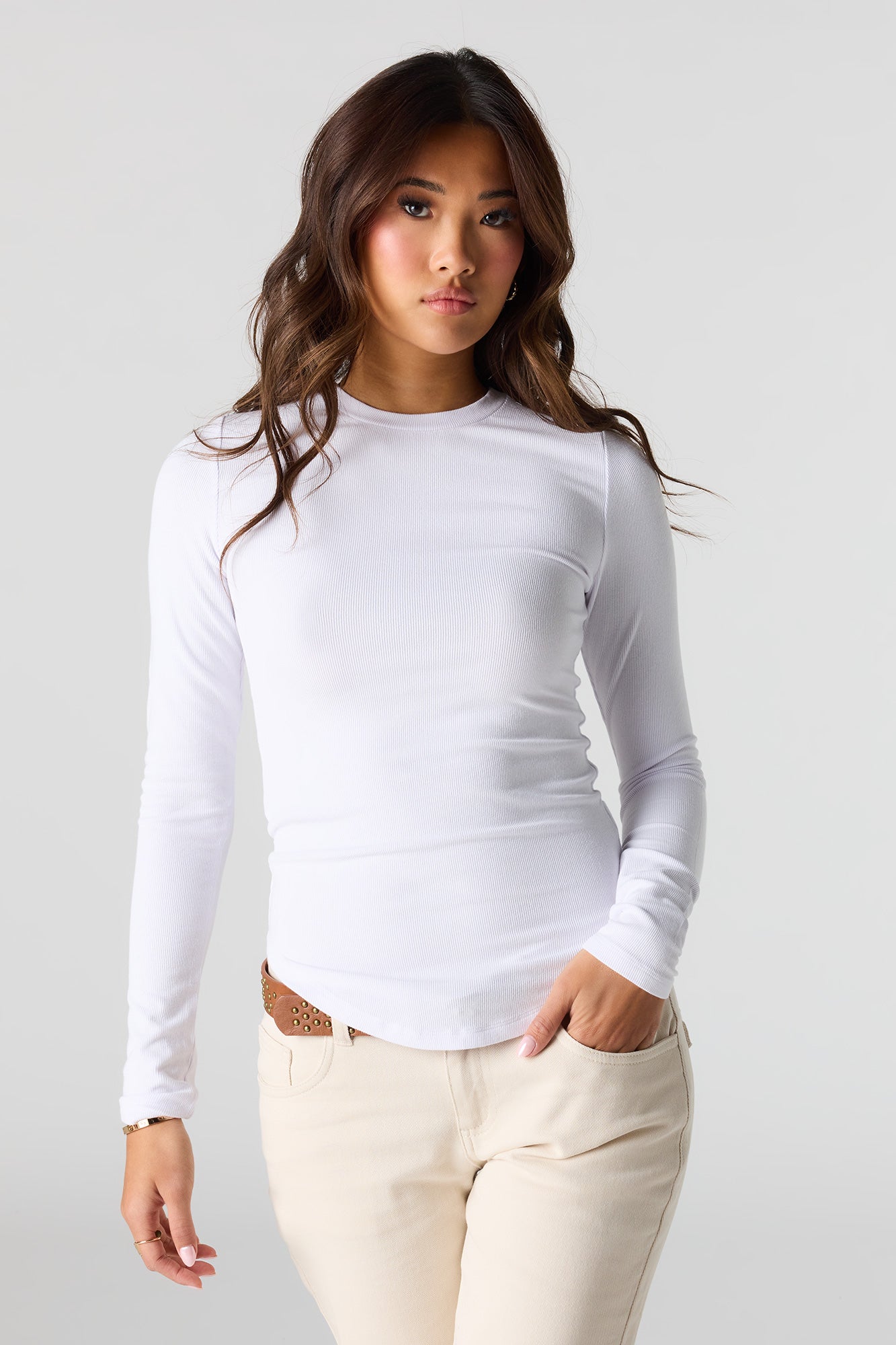 Ribbed Long Sleeve Top