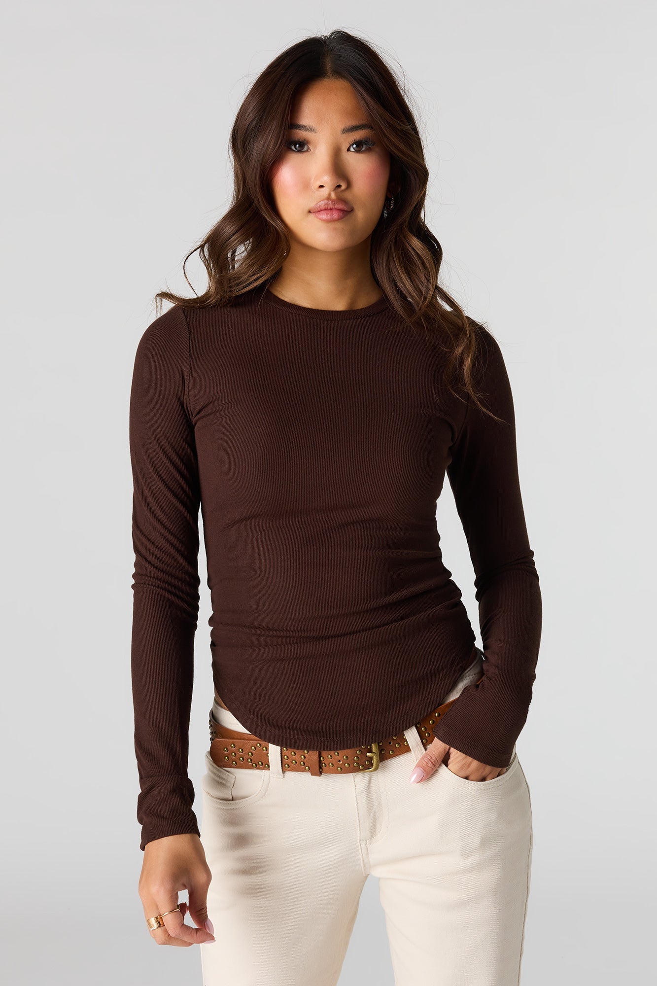 Ribbed Long Sleeve Top
