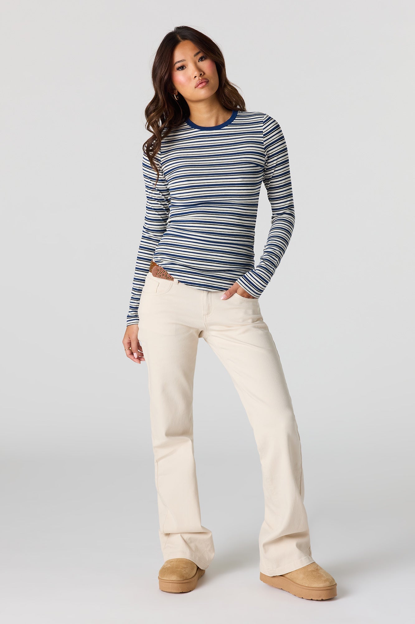 Ribbed Long Sleeve Top