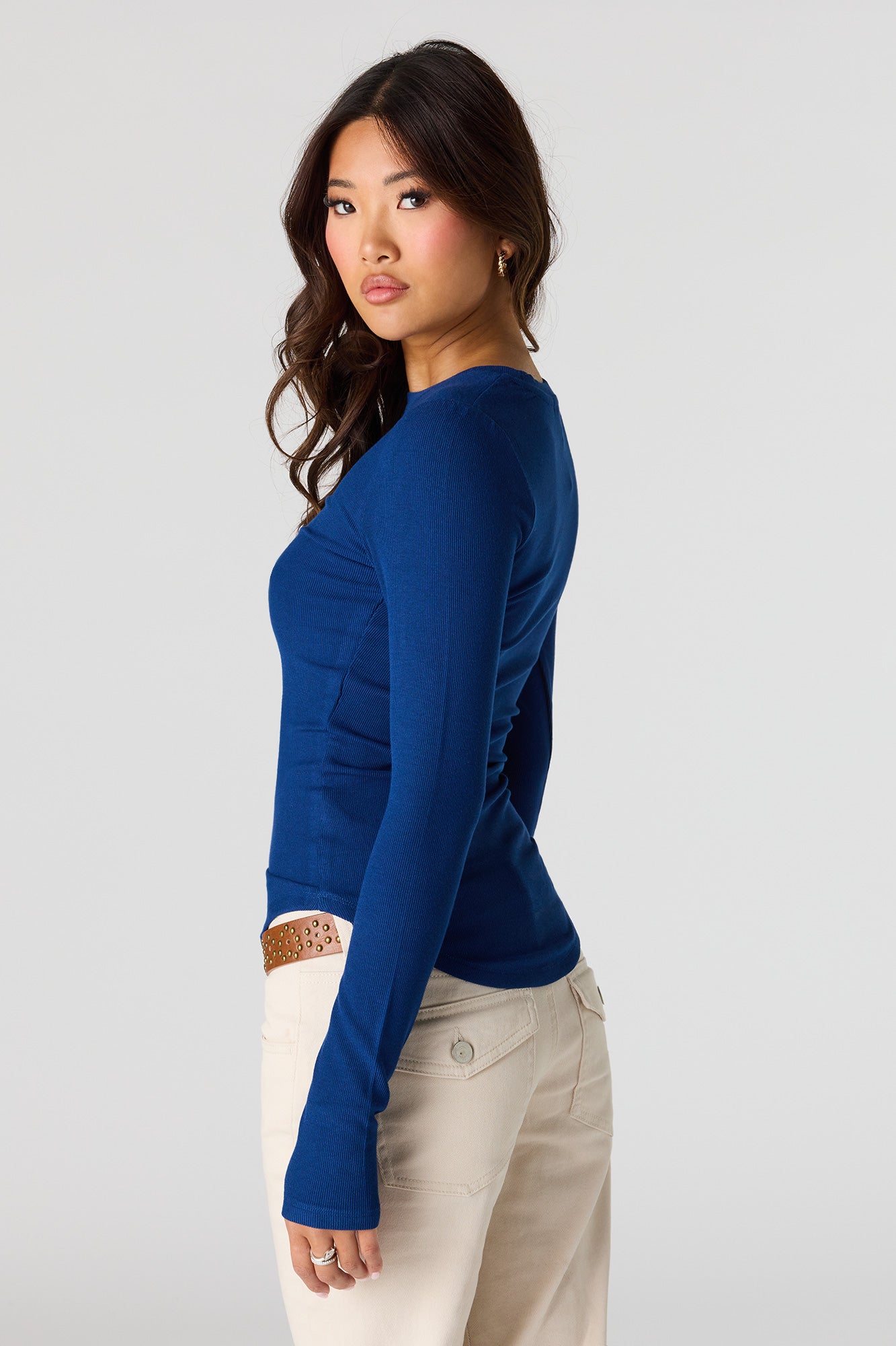 Ribbed Long Sleeve Top