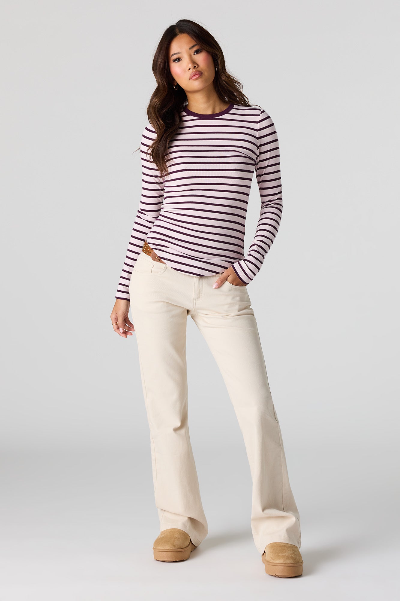 Ribbed Long Sleeve Top