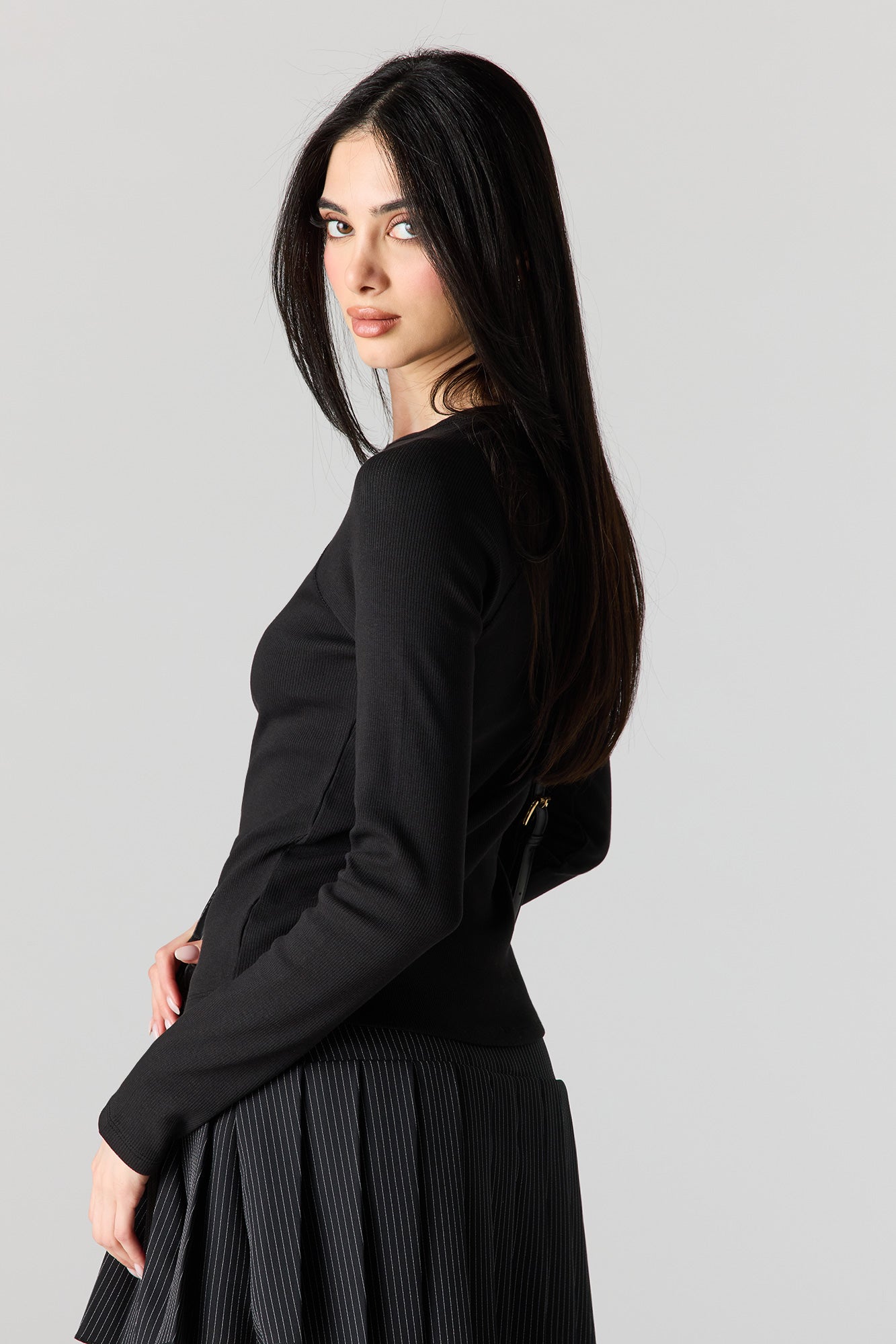 Ribbed Long Sleeve Top