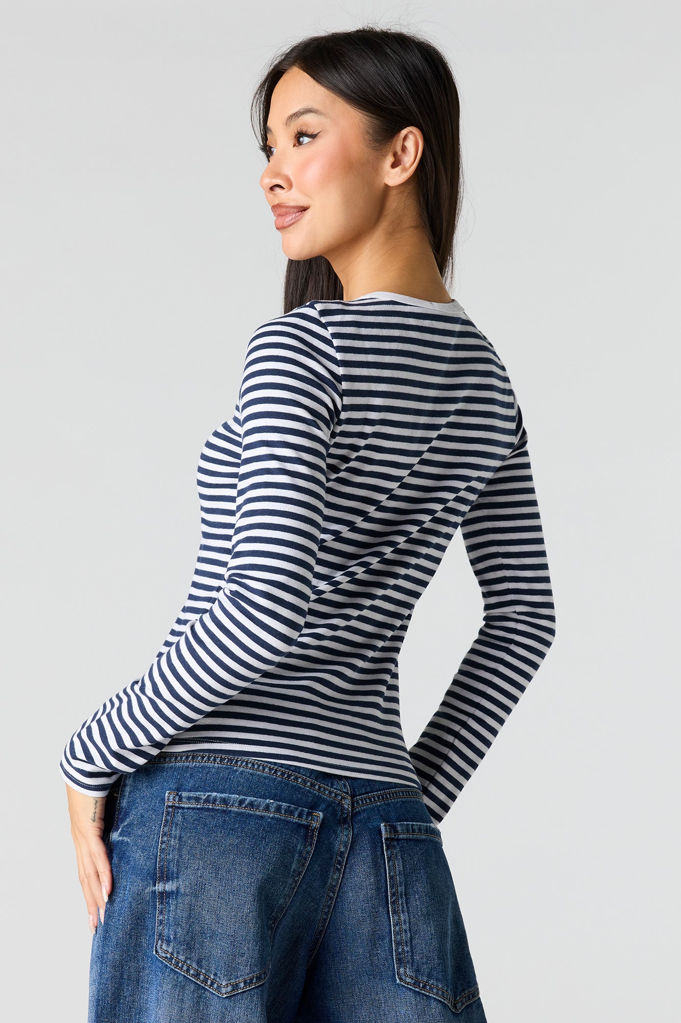 Button-Up Long Sleeve Top