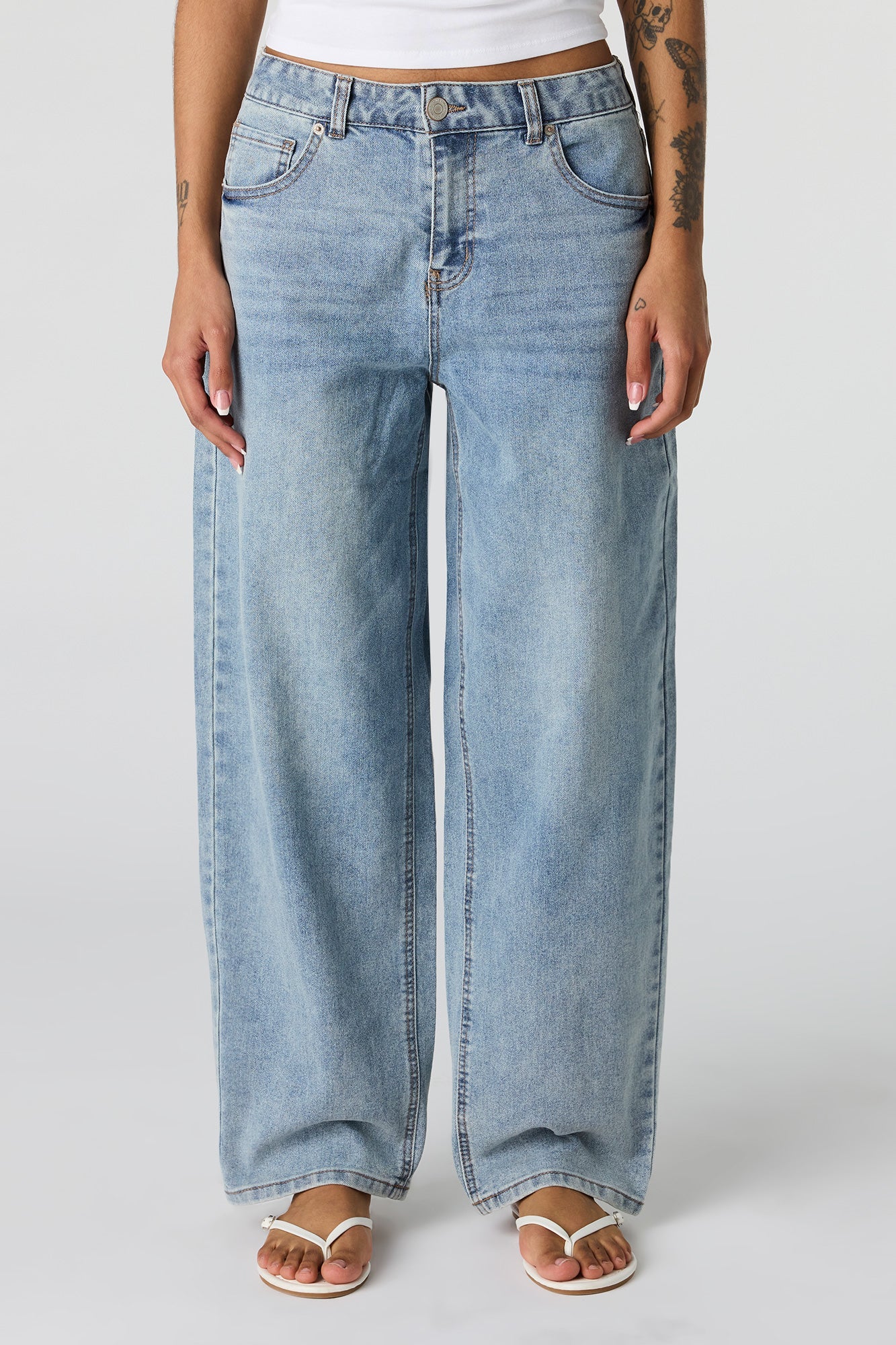 Stretch High Rise Barrel Medium Jean