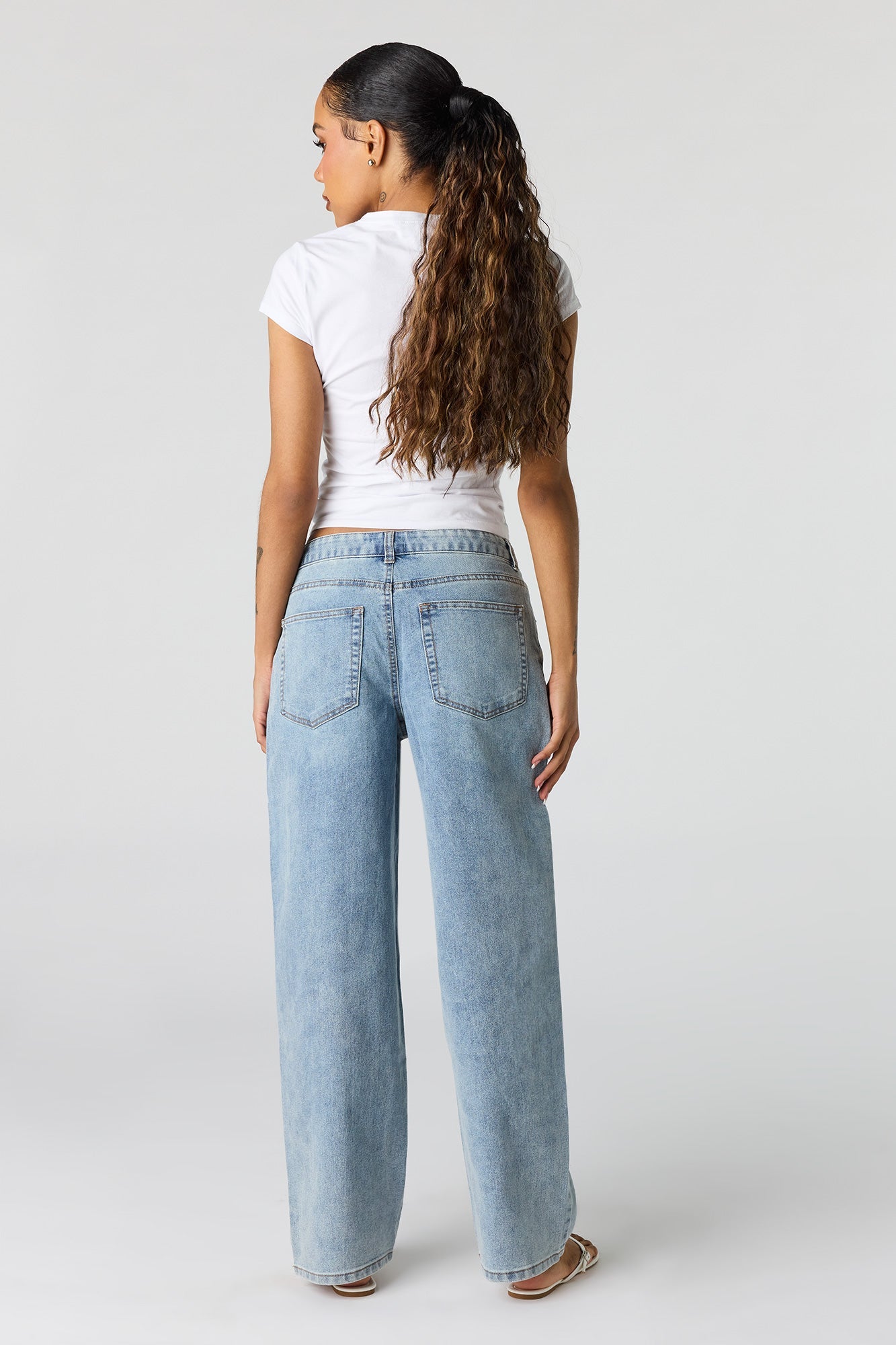 Stretch High Rise Barrel Medium Jean