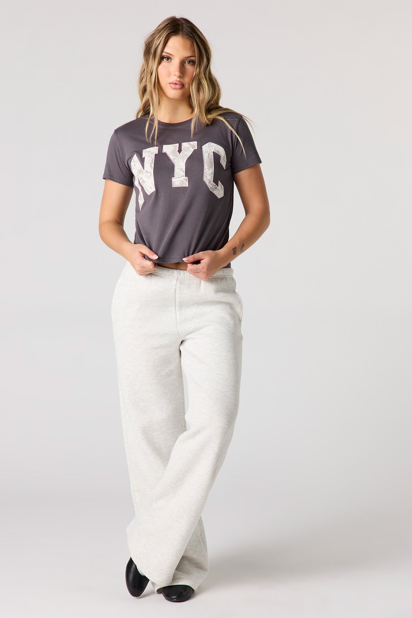 Twill Embroidered Boxy T-Shirt