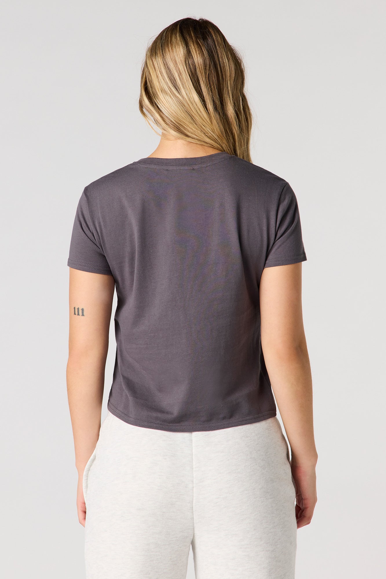 Twill Embroidered Boxy T-Shirt