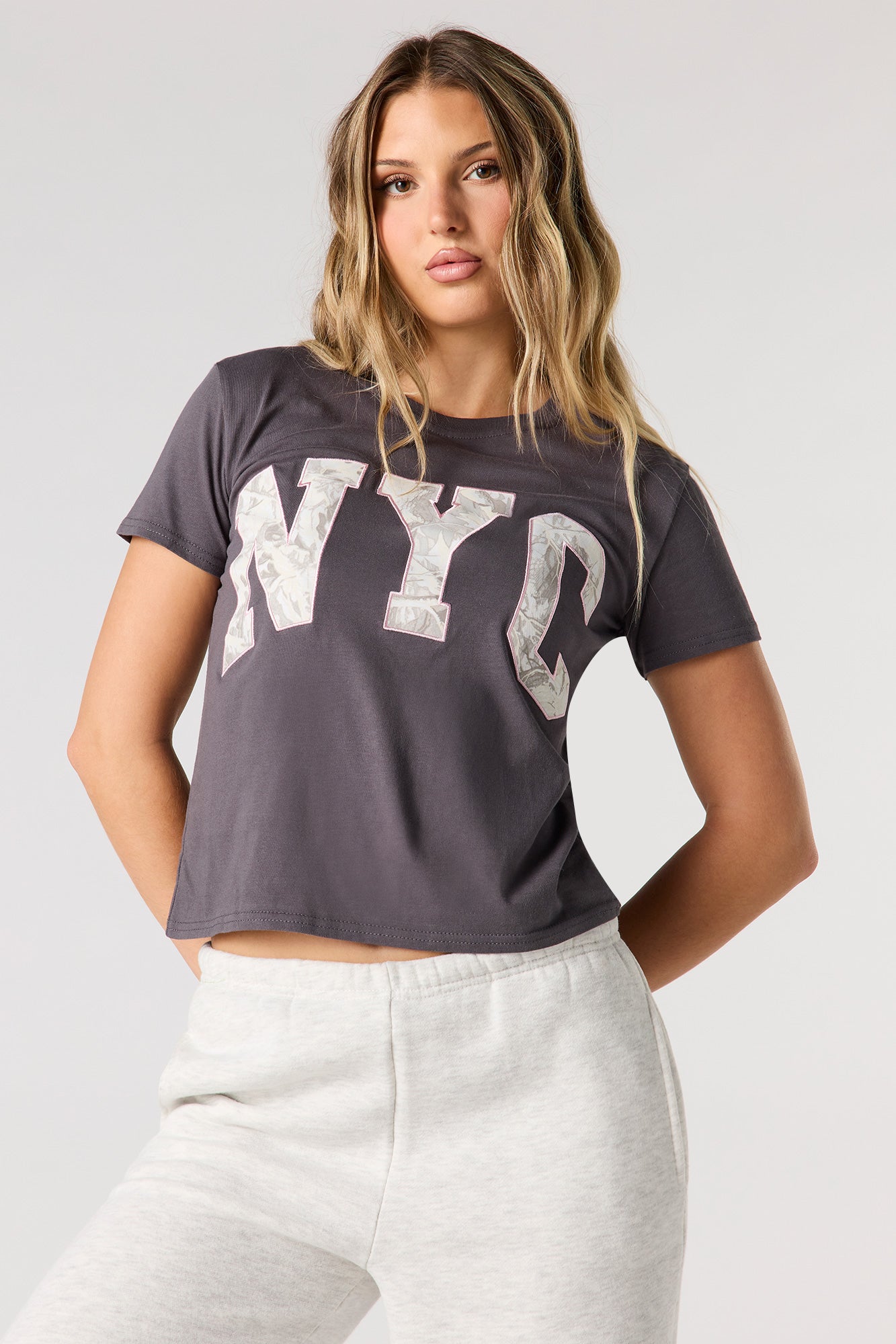 Twill Embroidered Boxy T-Shirt