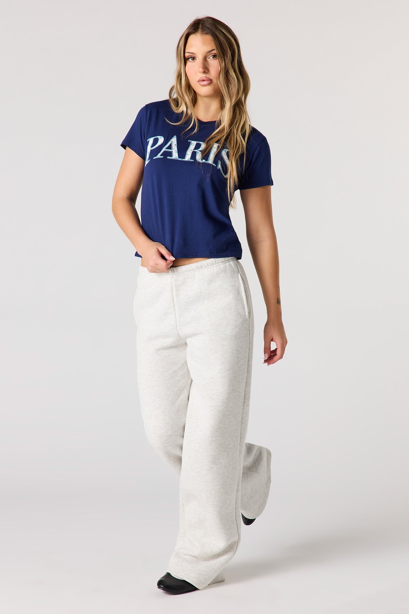 Twill Embroidered Boxy T-Shirt