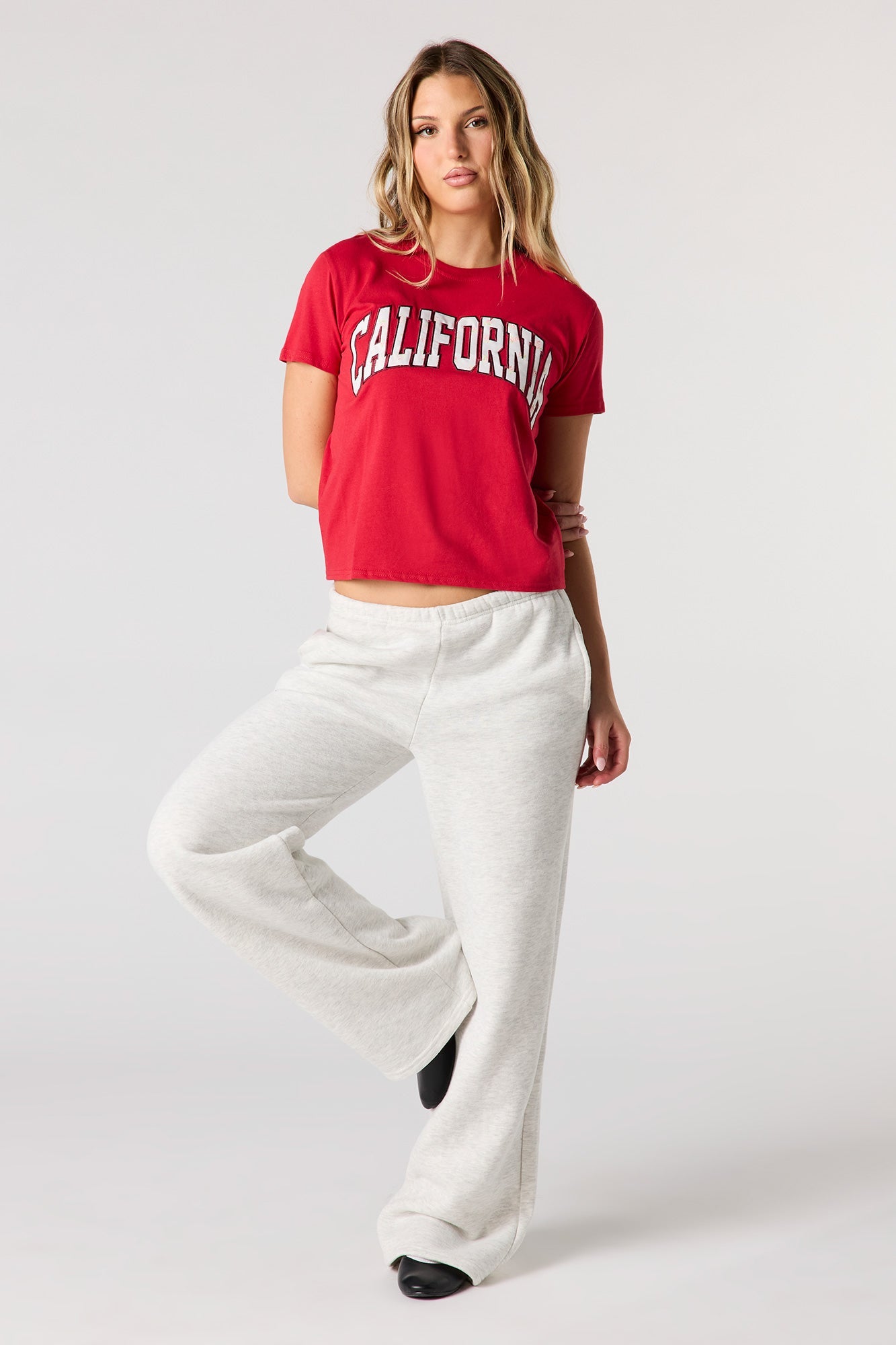 Twill Embroidered Boxy T-Shirt